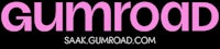 the word gumroad on a black background