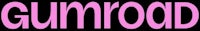 a pink logo with the word gumroad on it