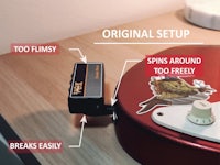 a picture of a guitar with a pedal attached to it